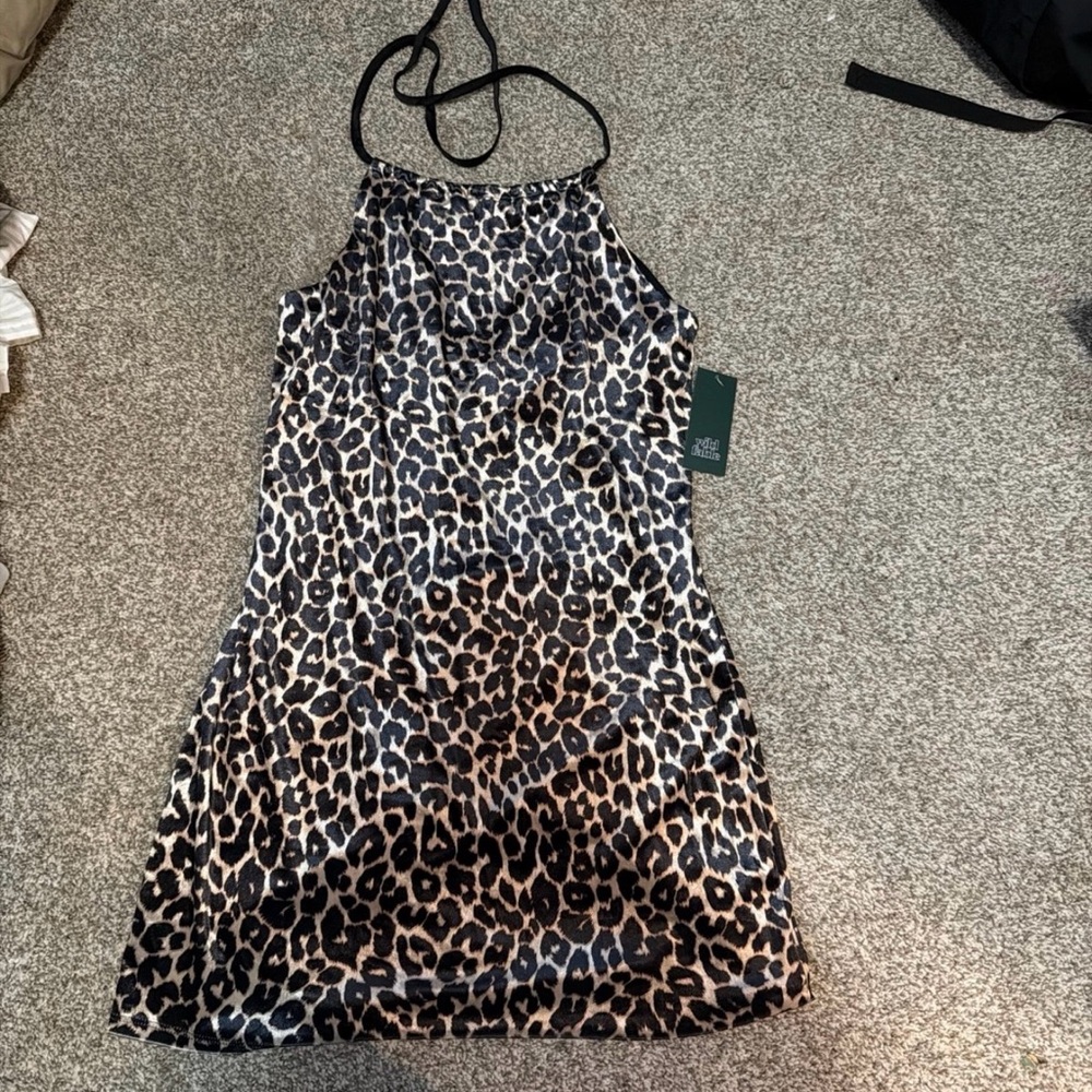 Wild Fable Leopard Print Backless Dress